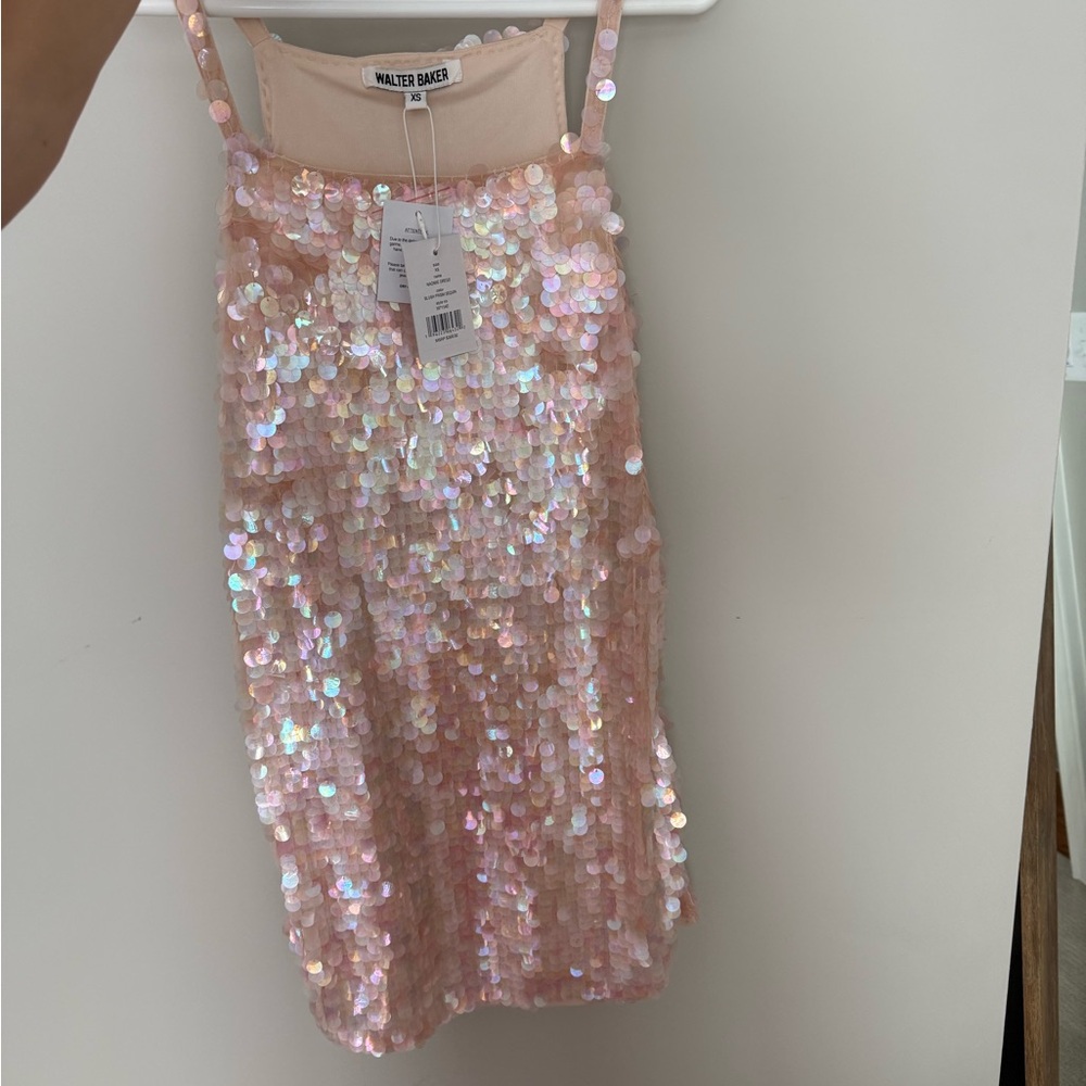 Pink Walter Baker Sequin Mini Dress